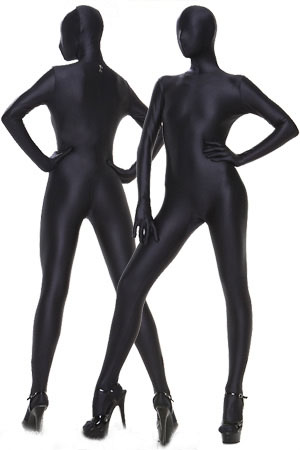 Black Lycra Fabric Zentai Suits Sexy